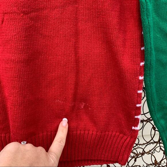 Ugly Christmas Sweater fireplace mantle tunic seen in a Hallmark movie MEDIUM - Picture 4 of 9